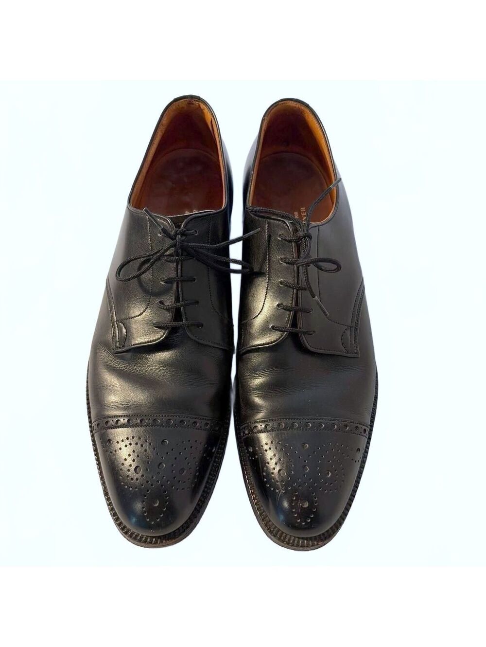 VTG Churchs Shoes UK 8 B/C Last 49 Pre Prada Custom Wm H Lohmeyer Brogue Black